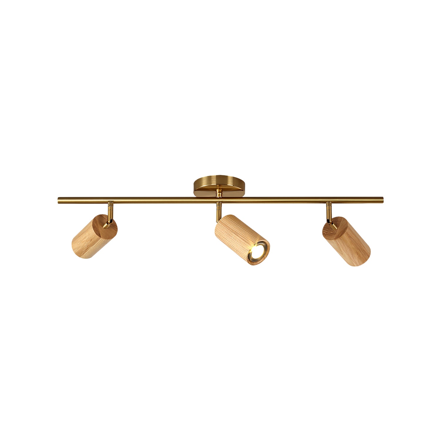 Aim Lampada da Soffitto con Faretto in Legno Lungo per Soggiorno
