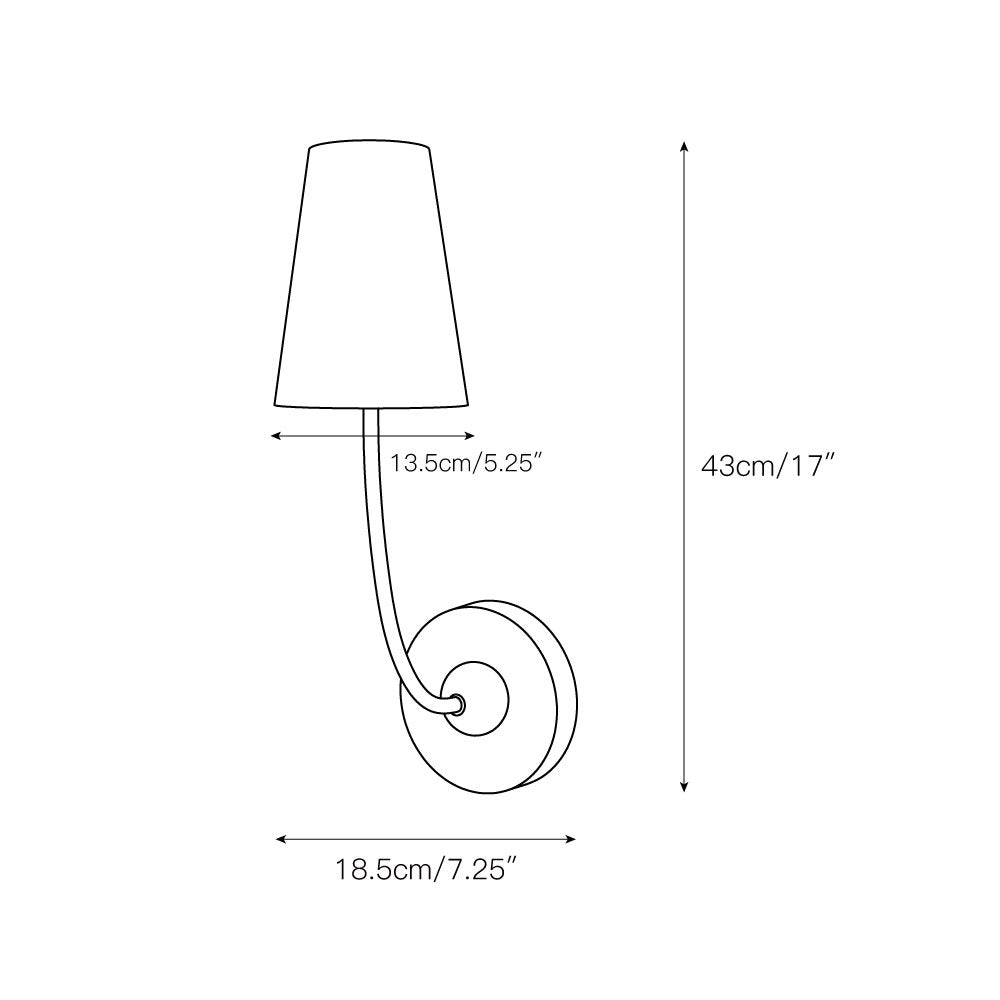 Aldoren Vintage Modern Minimalist Brass Fabric Wall Lamp - Lamp Copper