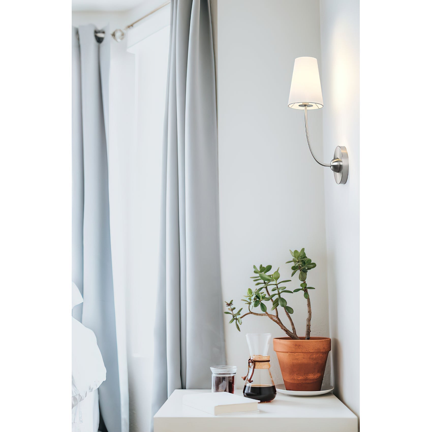 Aldoren Vintage Modern Minimalist Brass Fabric Wall Lamp - Lamp Copper