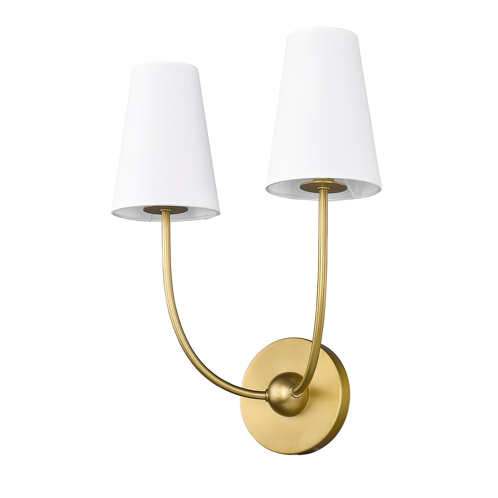 Aldoren Vintage Modern Minimalist Brass Fabric Wall Lamp - Lamp Copper