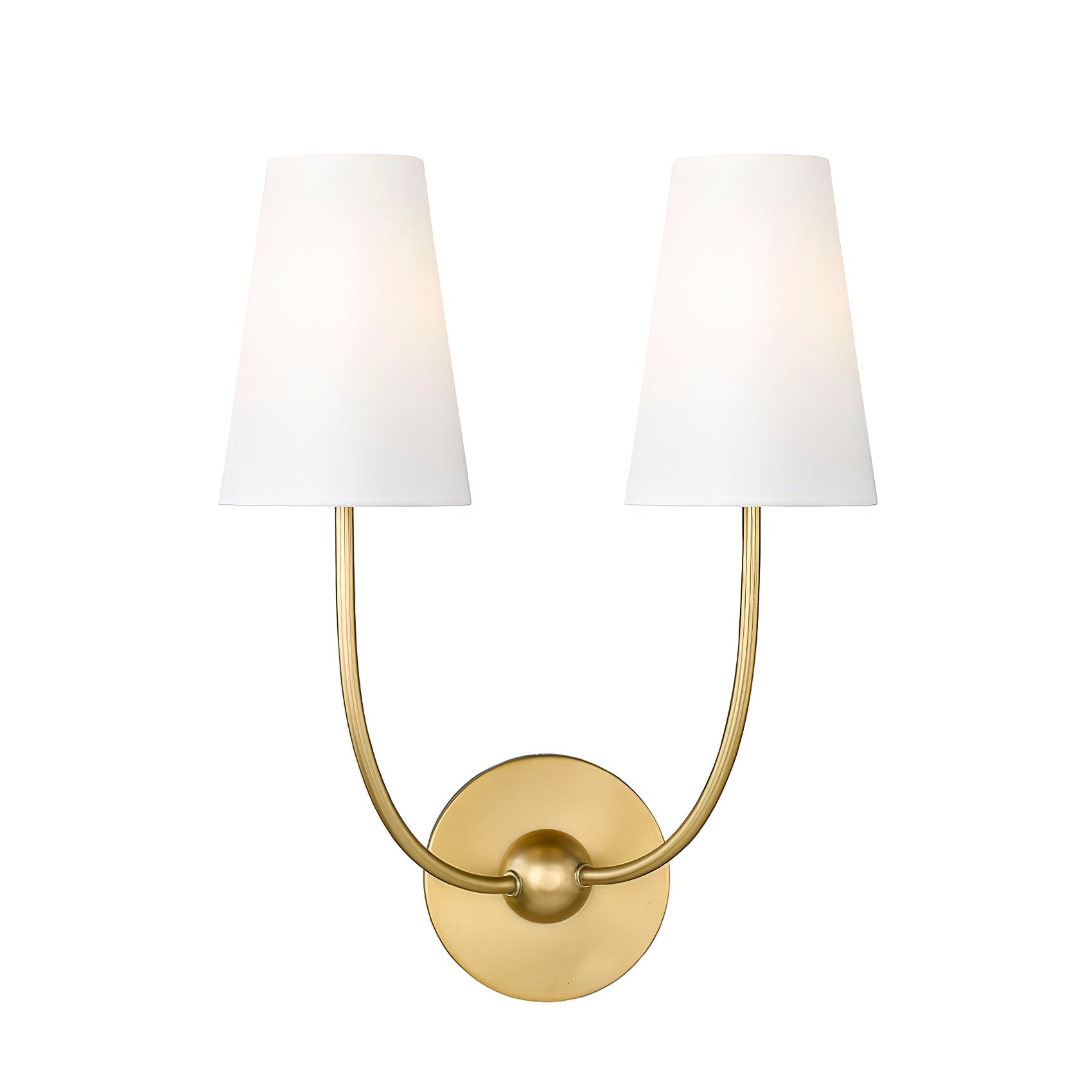 Aldoren Vintage Modern Minimalist Brass Fabric Wall Lamp - Lamp Copper