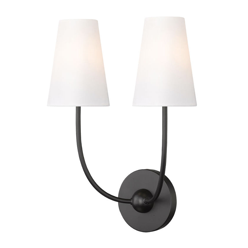 Aldoren Vintage Modern Minimalist Brass Fabric Wall Lamp - Lamp Copper