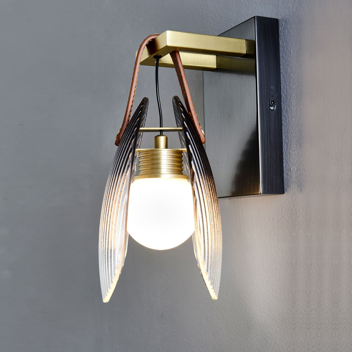 Zaphais Individual Creativity Metal Glass Wall Lamp - Lamp Copper