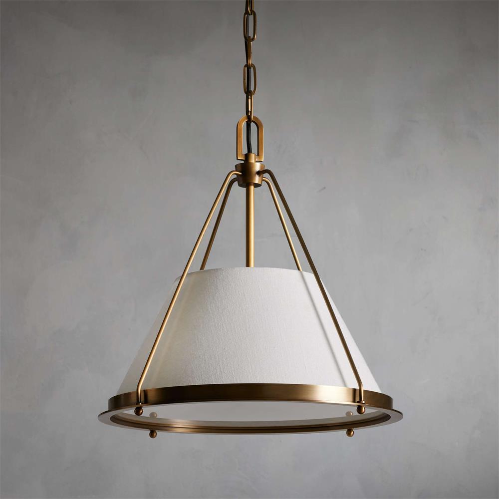 Umira Vintage Industrial Fabric Pendant Light - Lamp Copper