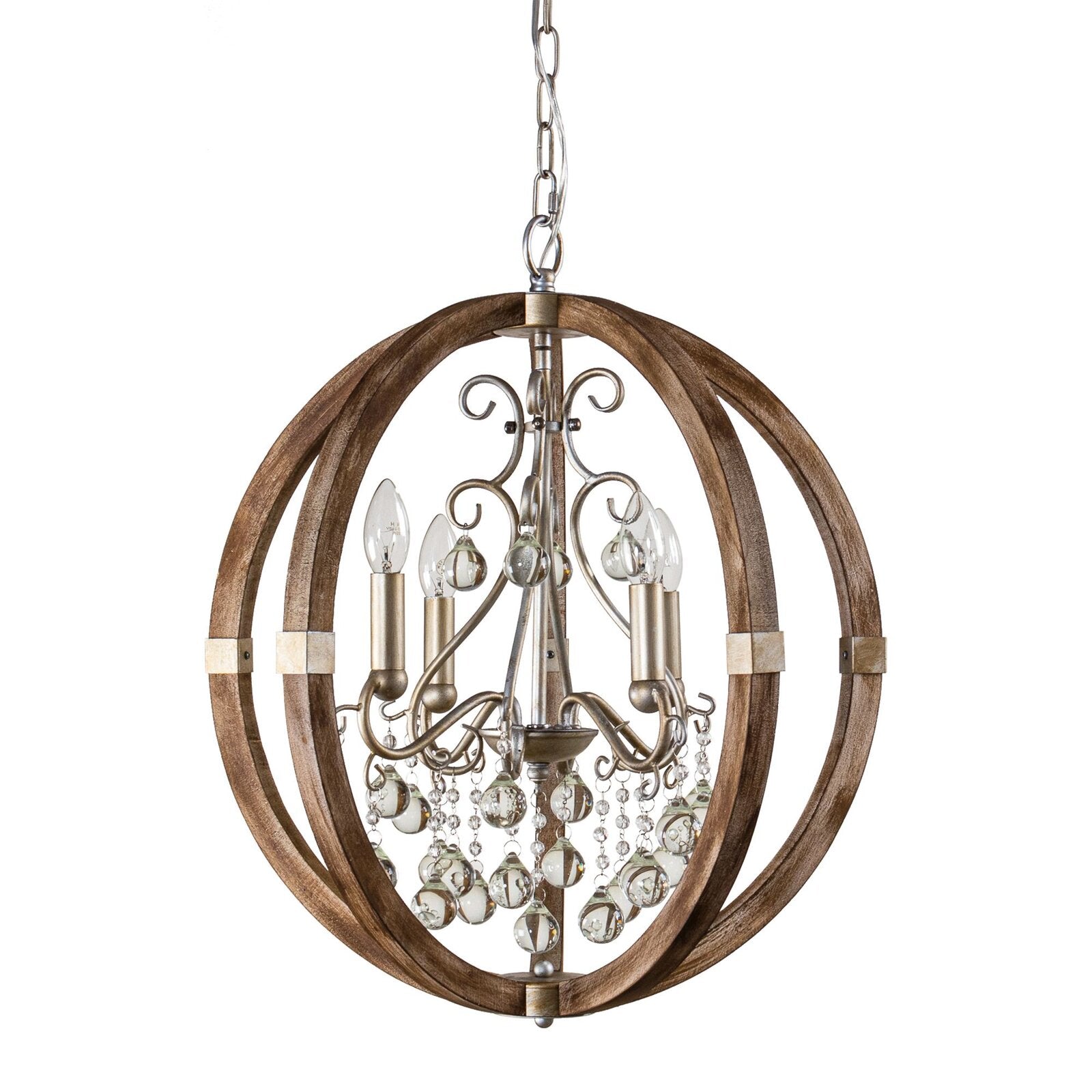Oltheyra Premium Elegance Wooden Metal Pendant Lamp - Lamp Copper