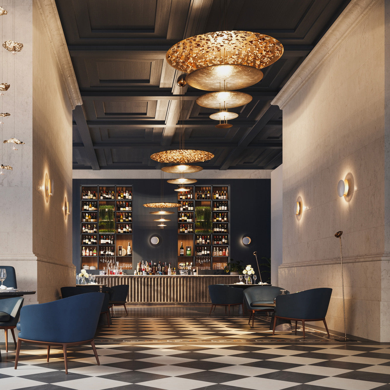 Erliris Postmodern Luxury Metal Chandelier - Lamp Copper