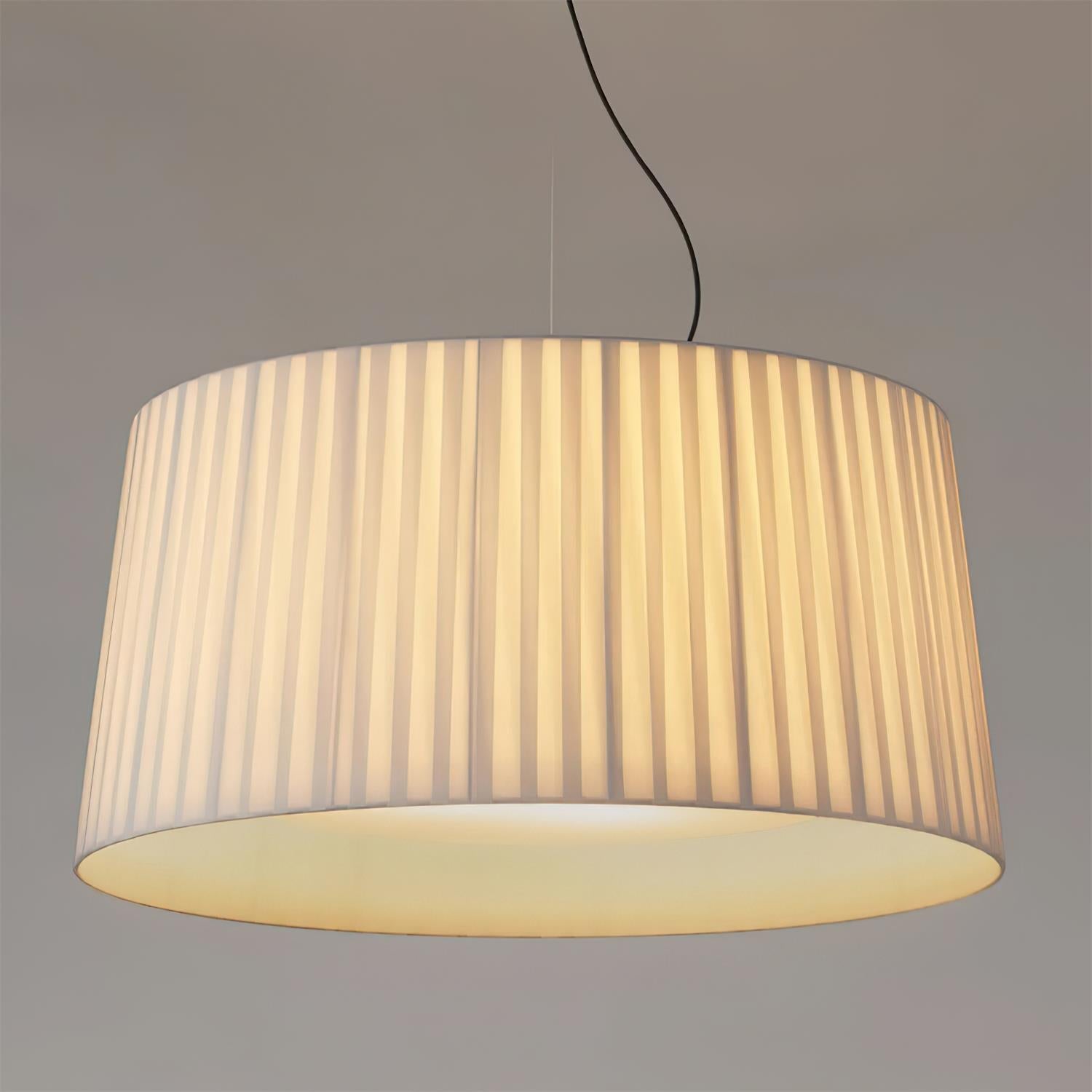 Pendant Light Pleated Fabric Drum - Letslighting
