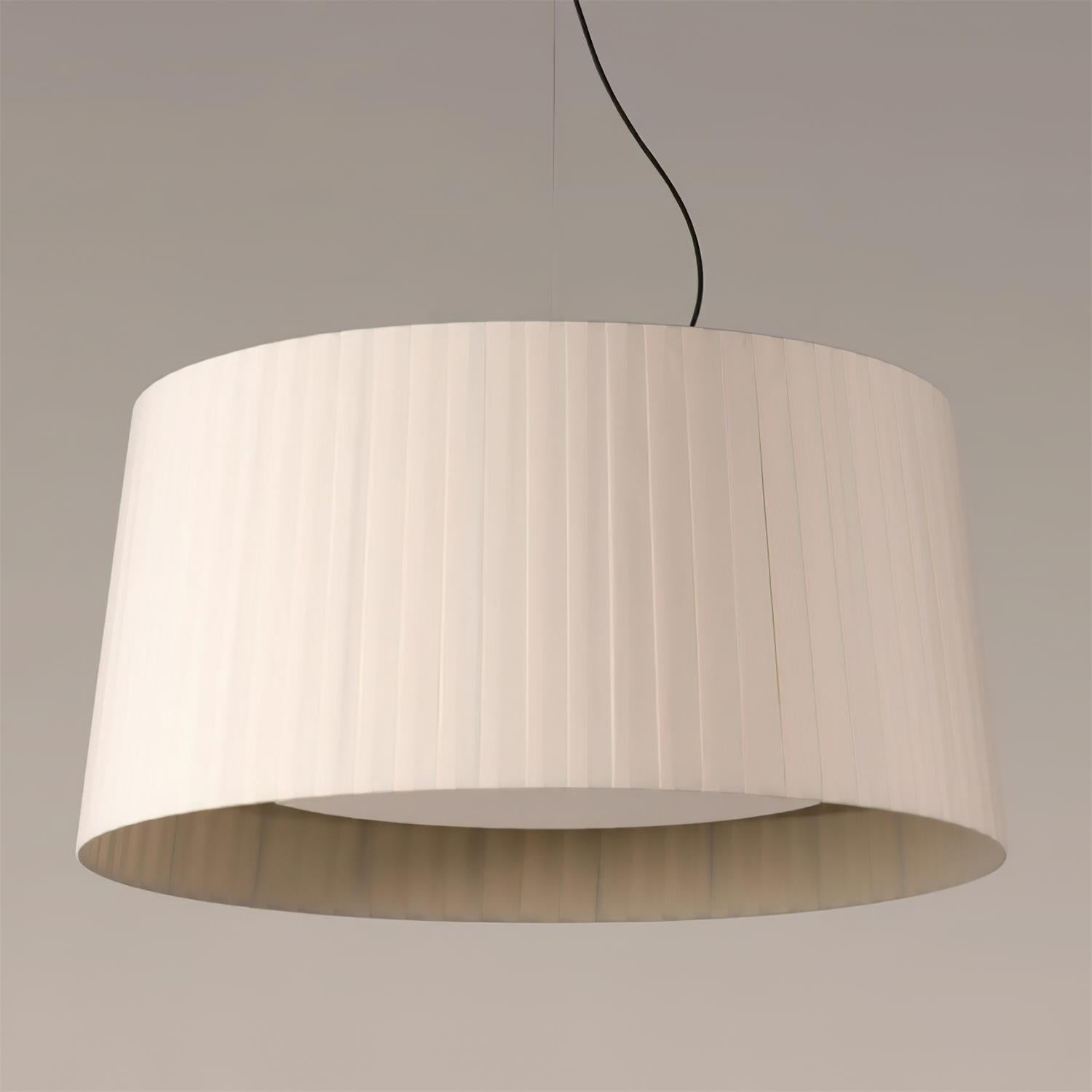 Pendant Light Pleated Fabric Drum - Letslighting