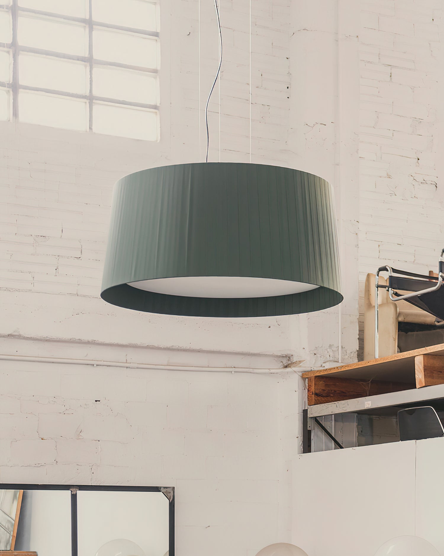 Pendant Light Pleated Fabric Drum - Letslighting