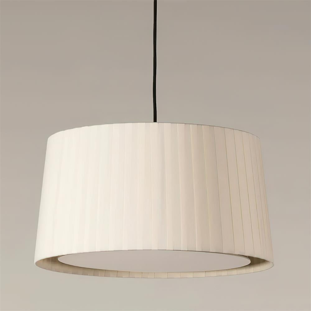 Pendant Light Pleated Fabric Drum - Letslighting