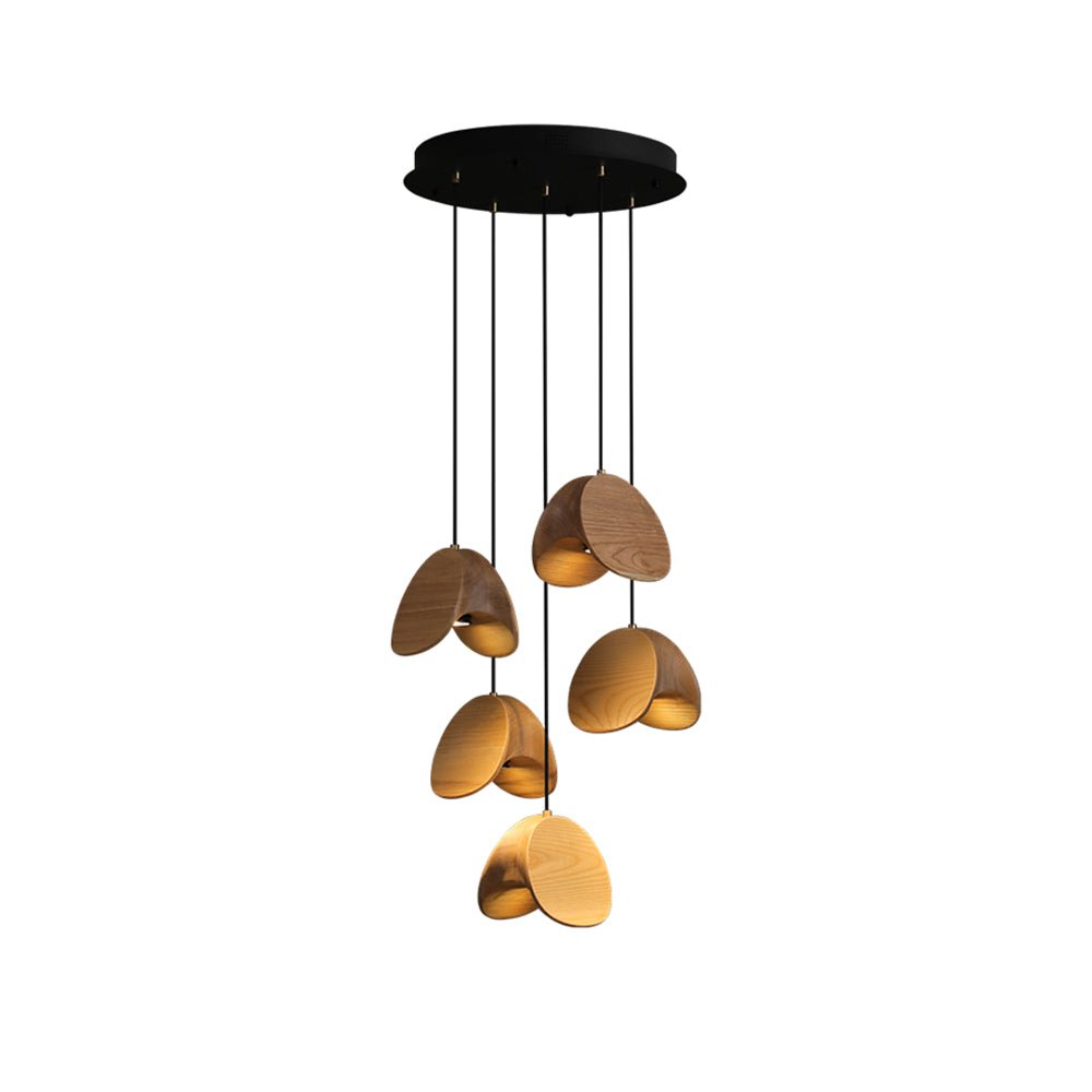 Elmiren Cluster Wood Pendant Light - Blowlighting