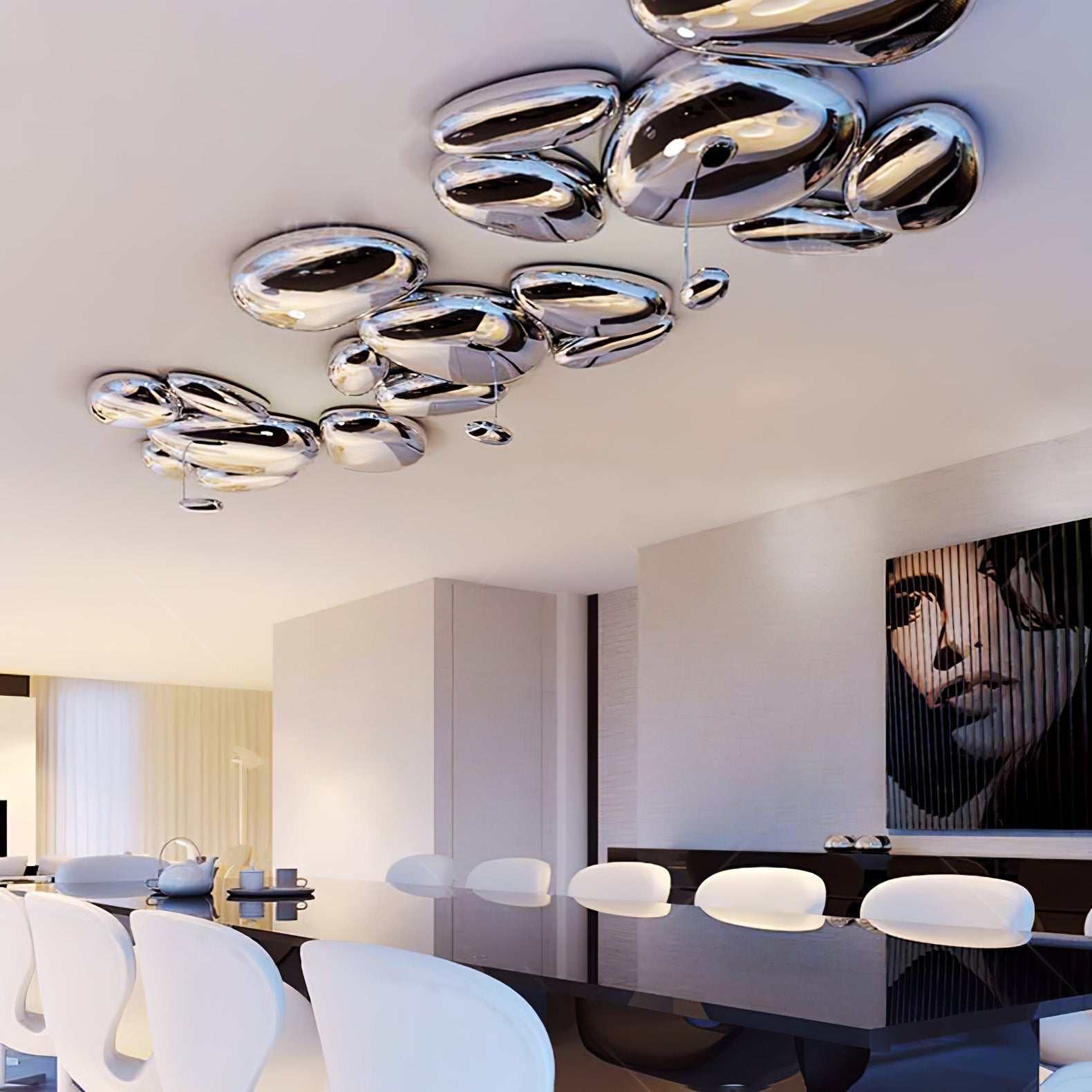 Valentina Lampada da Soffitto Contemporanea Skydro Grigio Fumo