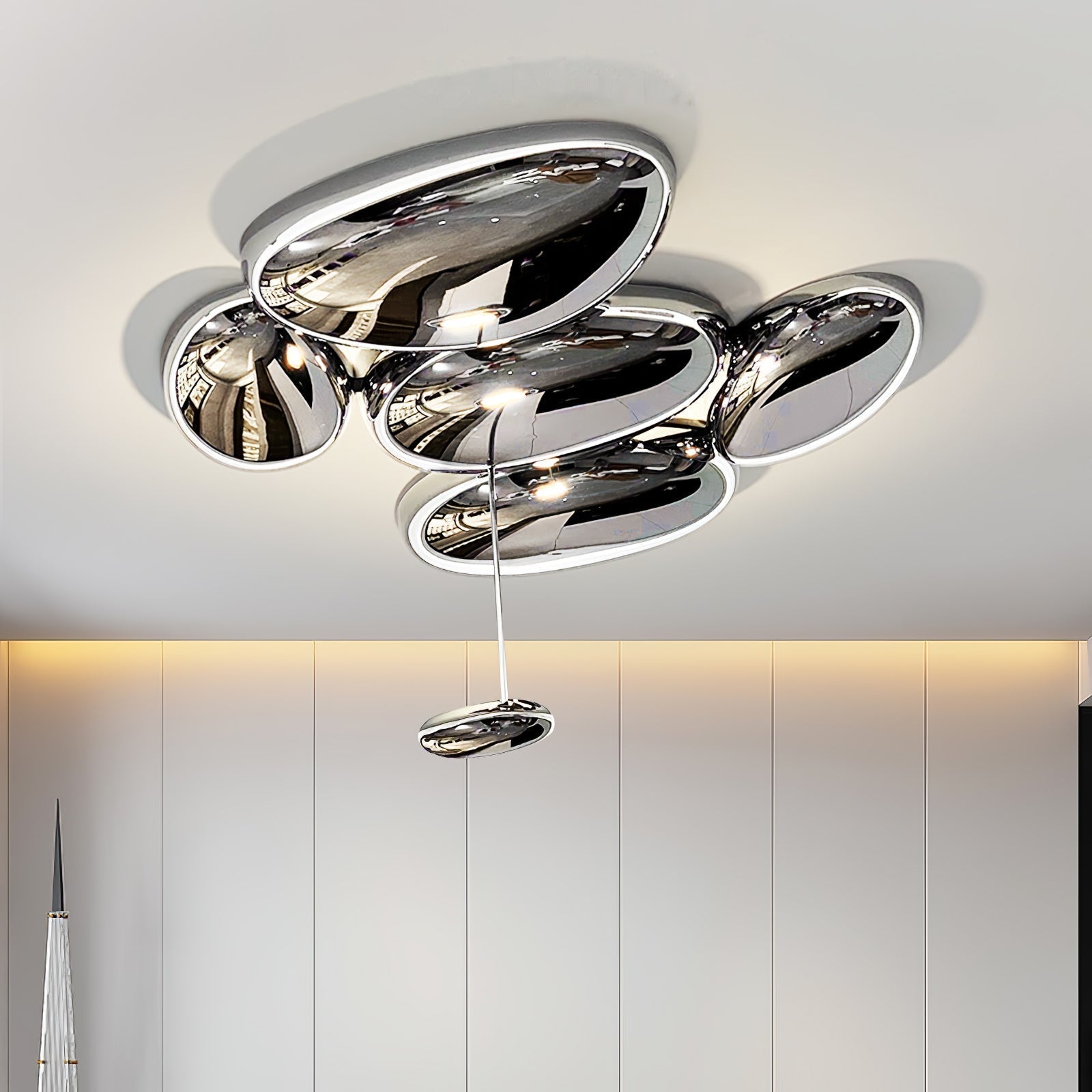 Valentina Lampada da Soffitto Contemporanea Skydro Grigio Fumo