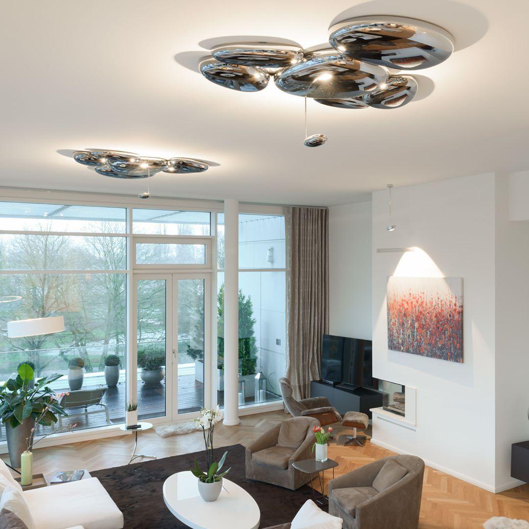 Valentina Lampada da Soffitto Contemporanea Skydro Grigio Fumo