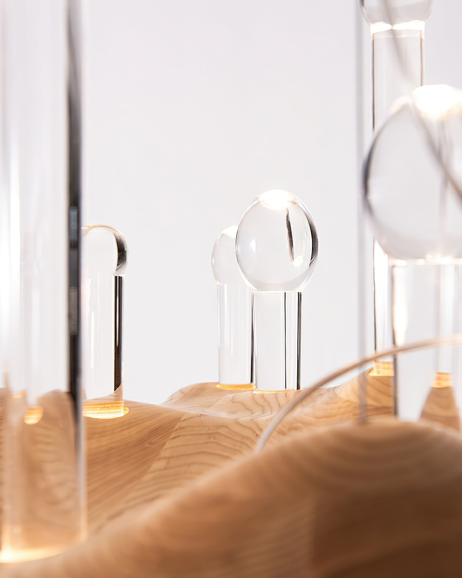 Umare Whimsical Oak Glass Pendant Light - Blowlighting