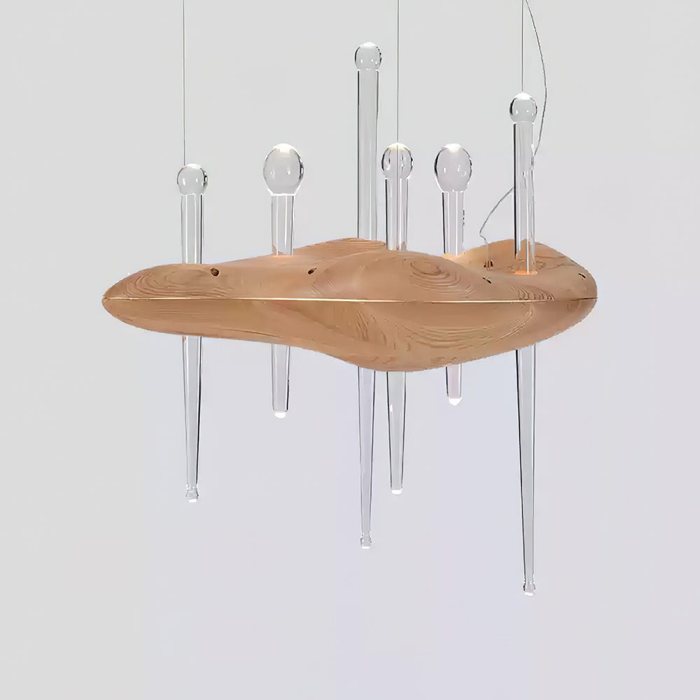 Umare Whimsical Oak Glass Pendant Light - Blowlighting
