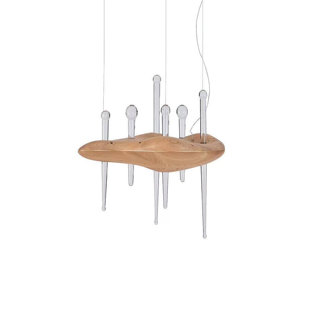 Umare Whimsical Oak Glass Pendant Light - Blowlighting
