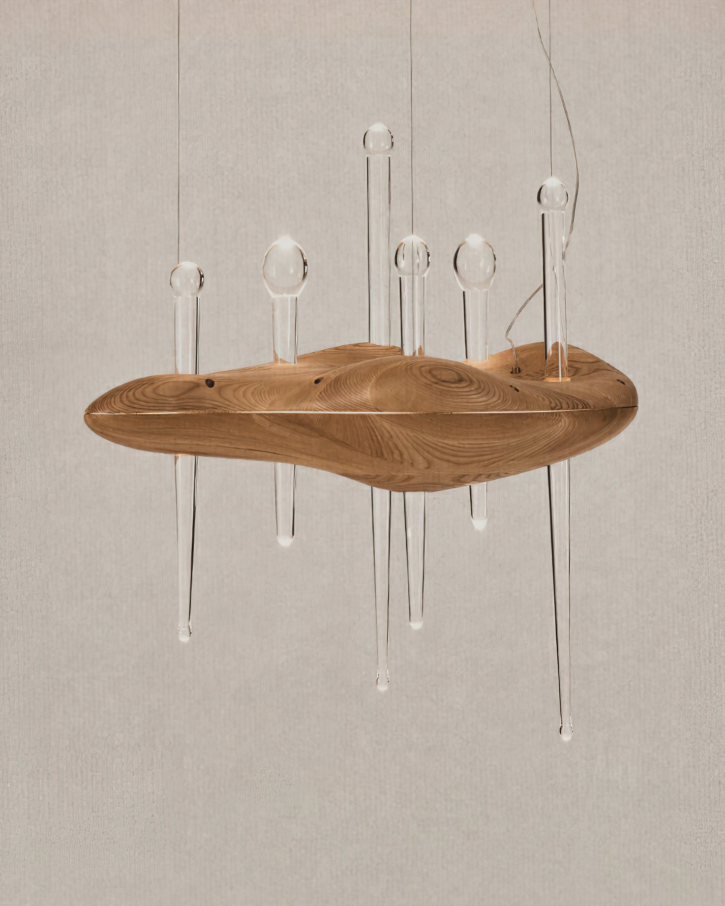 Umare Whimsical Oak Glass Pendant Light - Blowlighting