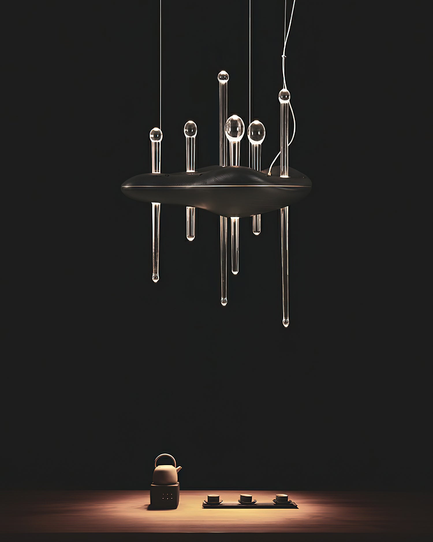 Umare Whimsical Oak Glass Pendant Light - Blowlighting