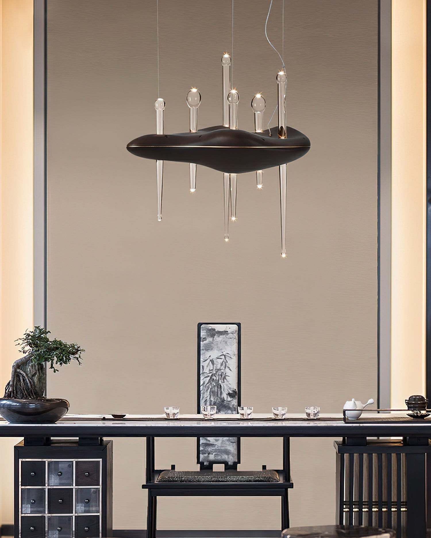 Umare Whimsical Oak Glass Pendant Light - Blowlighting