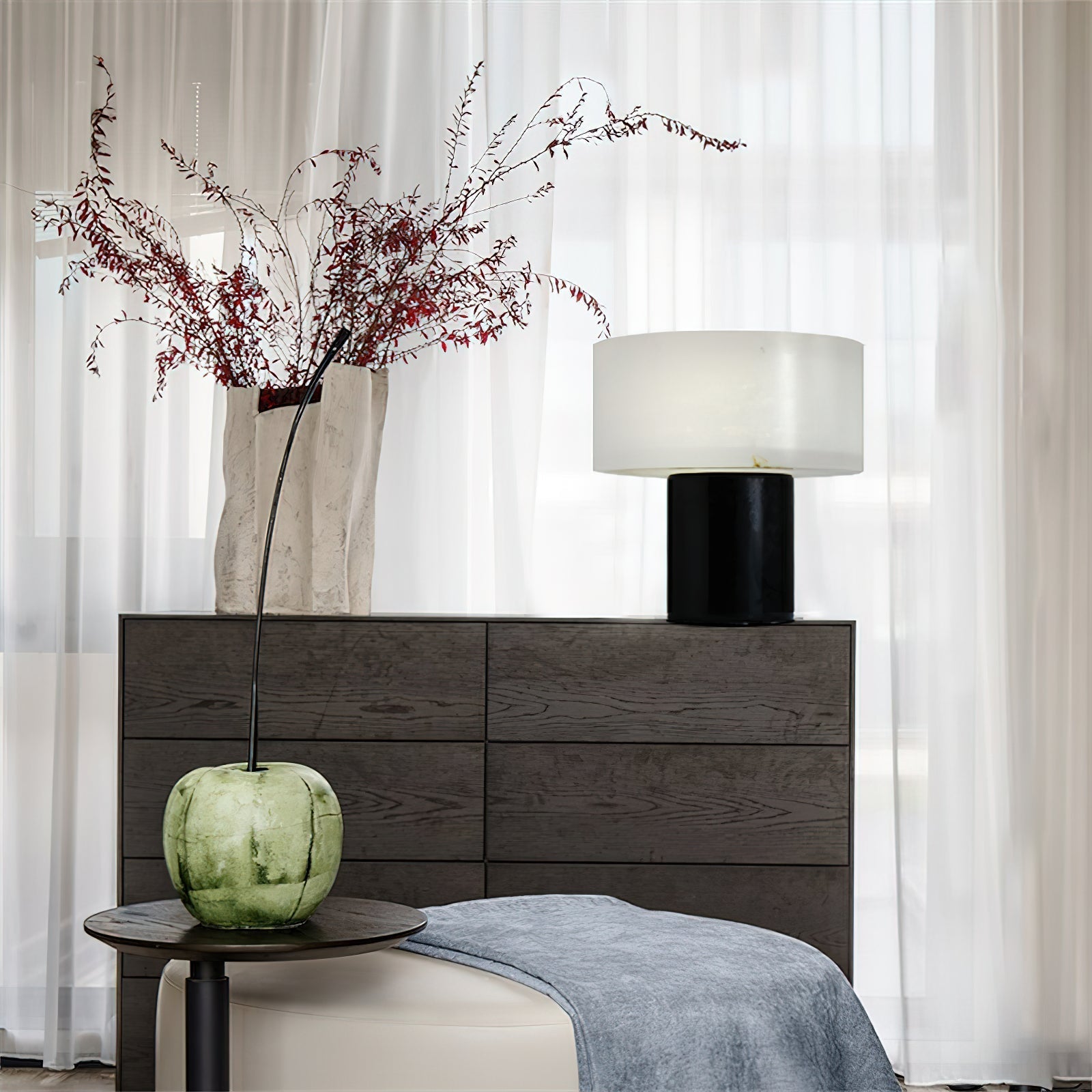 Small Solid Table Lamp - Lamp Copper
