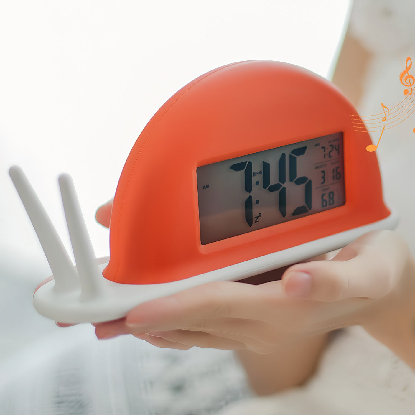 Snail Alarm Clock Night Light (built-in battery) - Lamp Copper