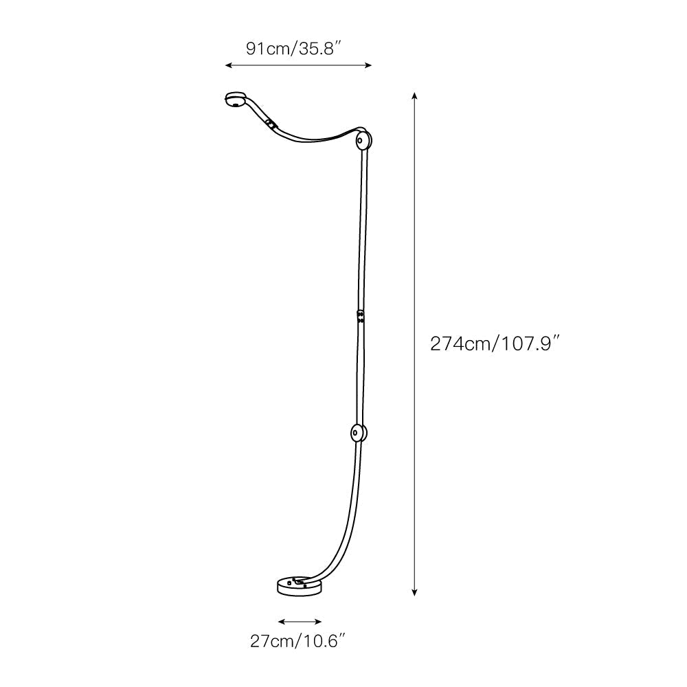 Snaps LED Floor-to-Ceiling Lamp - Lamp Copper