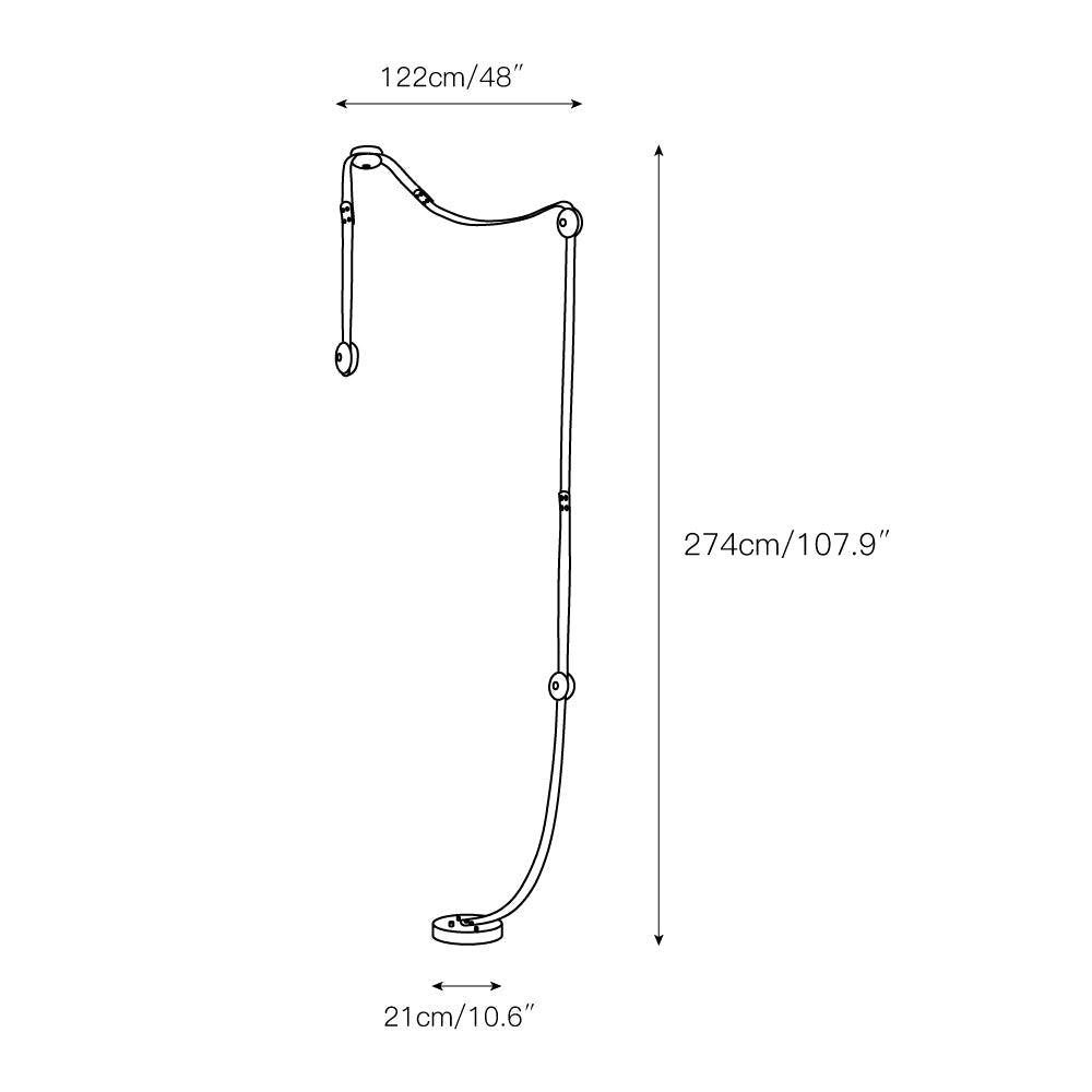 Snaps LED Floor-to-Ceiling Lamp - Lamp Copper