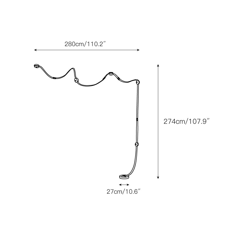 Snaps LED Floor-to-Ceiling Lamp - Lamp Copper