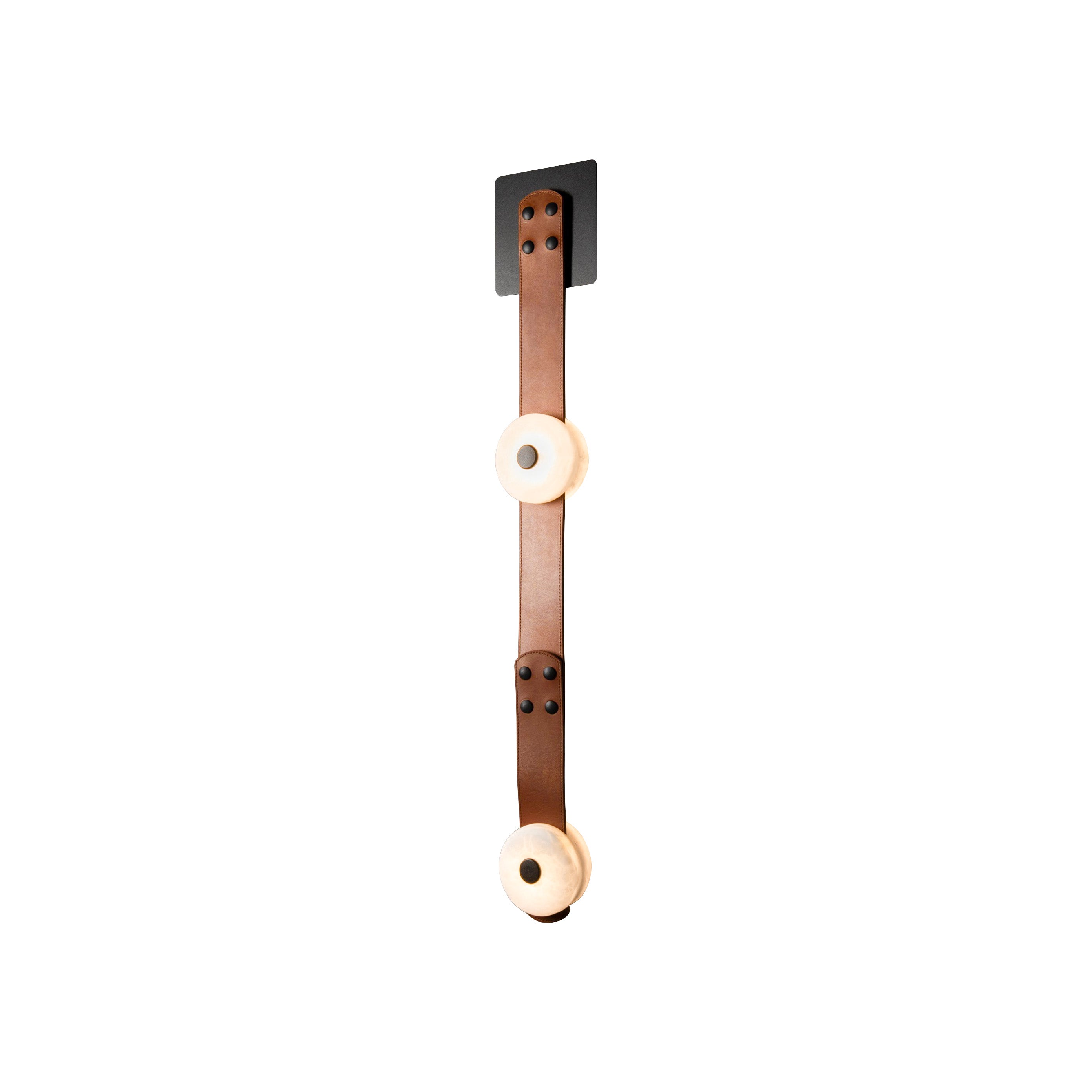 Evsore Modern Minimalist LED Leather Alabaster Sconce Wall Lamp - Lamp Copper