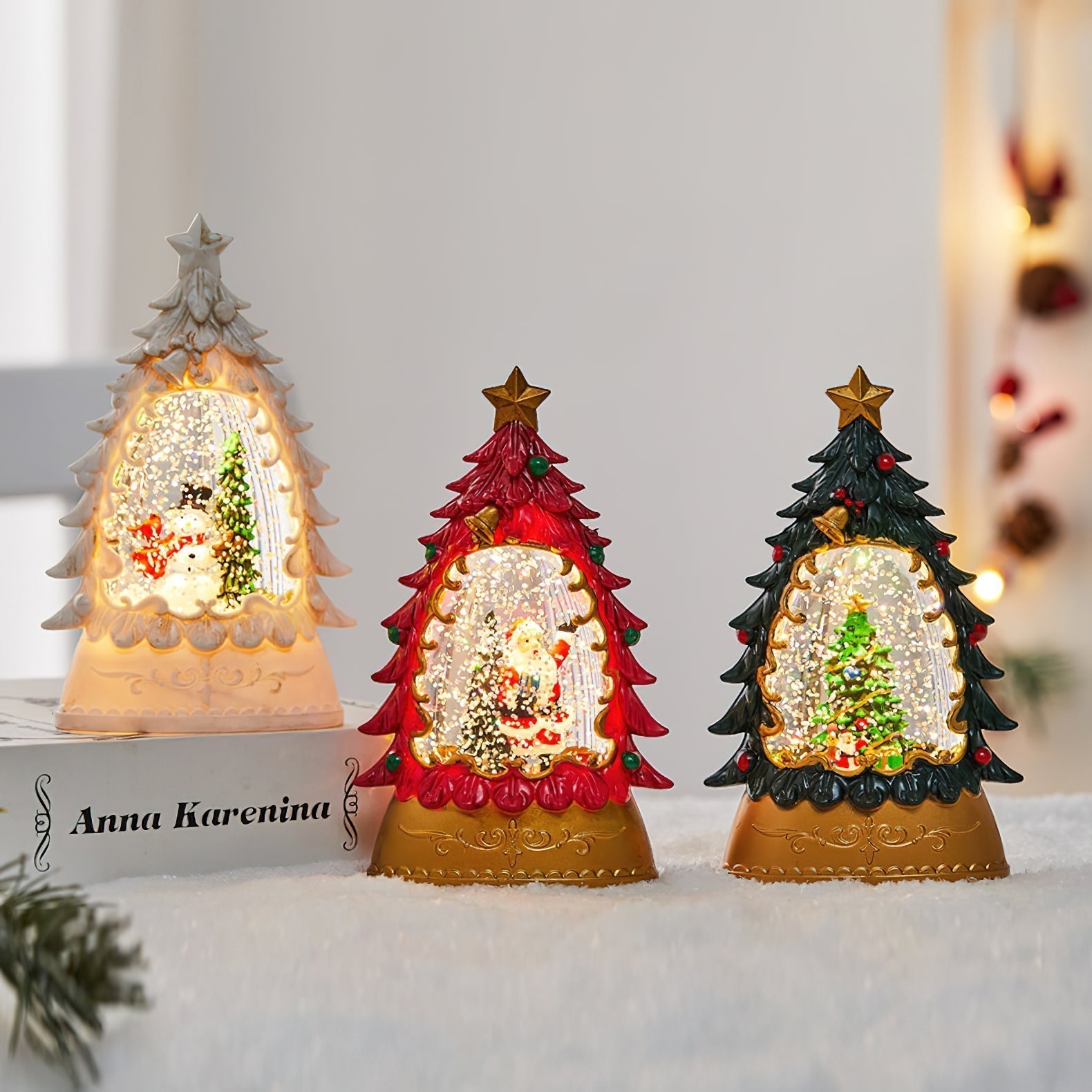 Snow Globe Table Lamp (built-in battery) - Lamp Copper