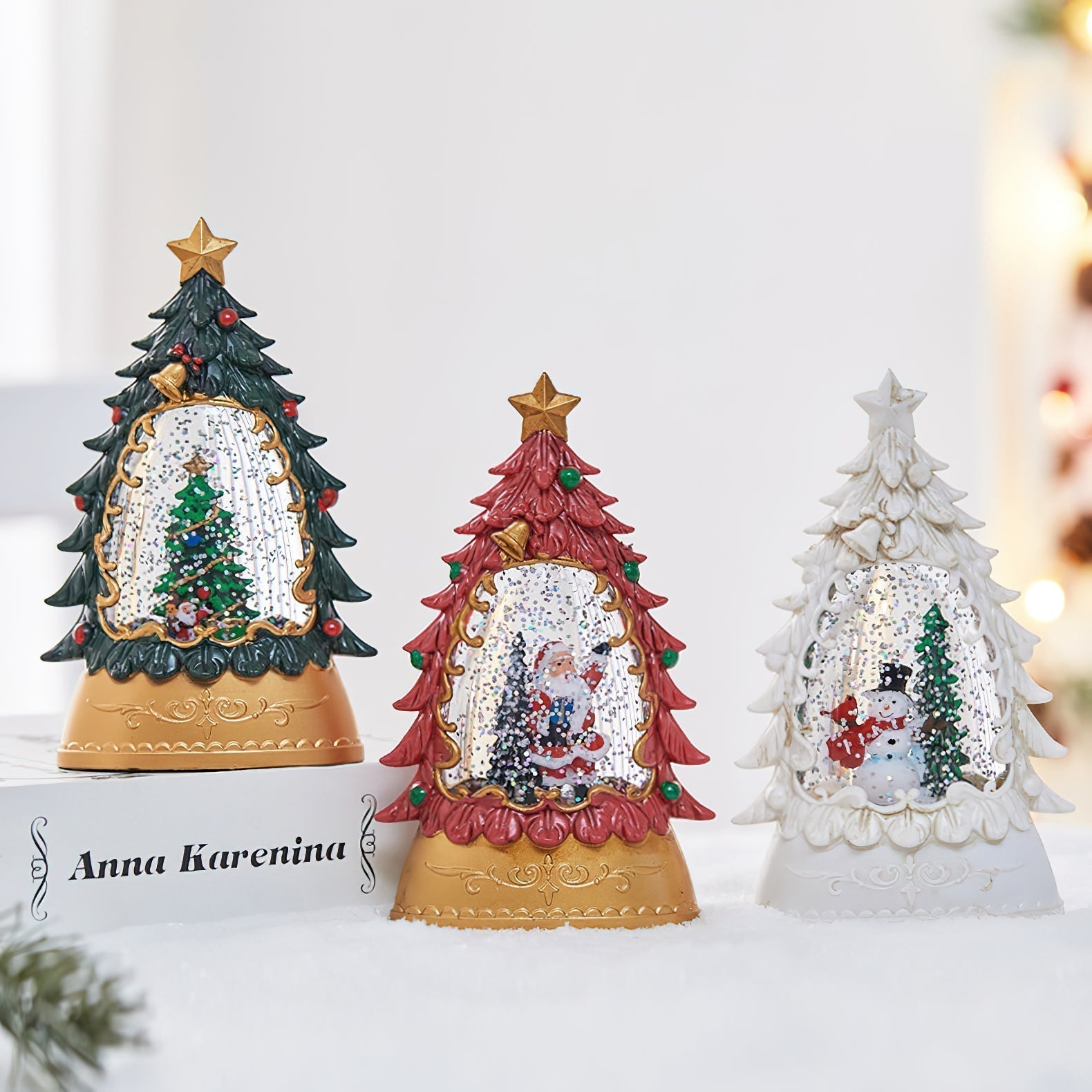 Snow Globe Table Lamp (built-in battery) - Lamp Copper