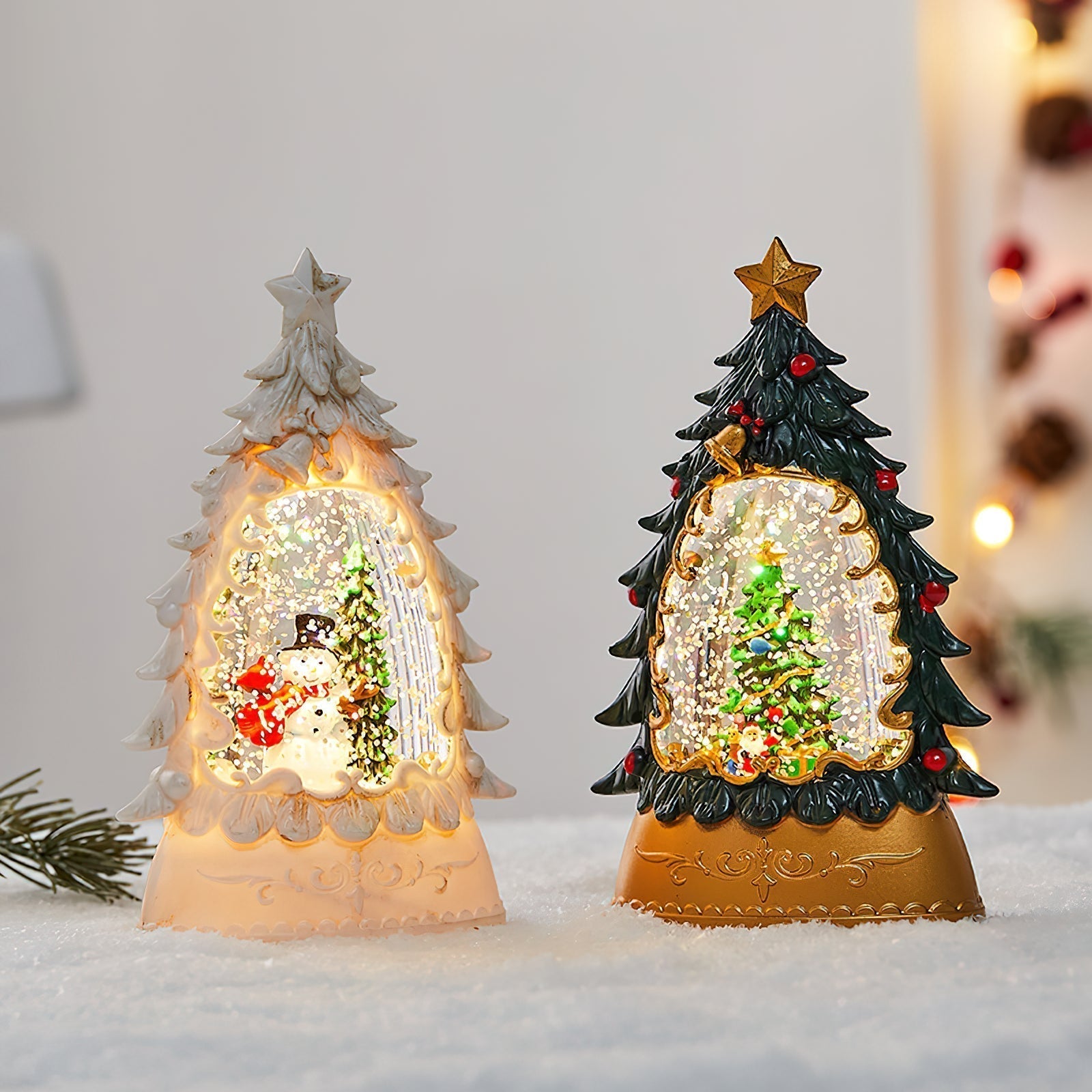 Snow Globe Table Lamp (built-in battery) - Lamp Copper