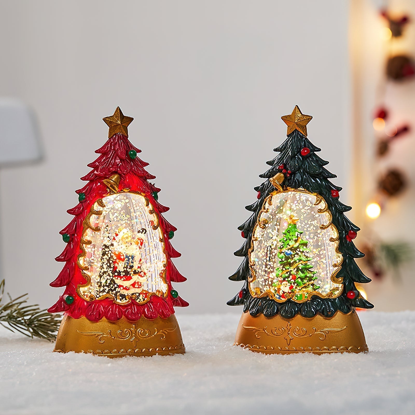 Snow Globe Table Lamp (built-in battery) - Lamp Copper