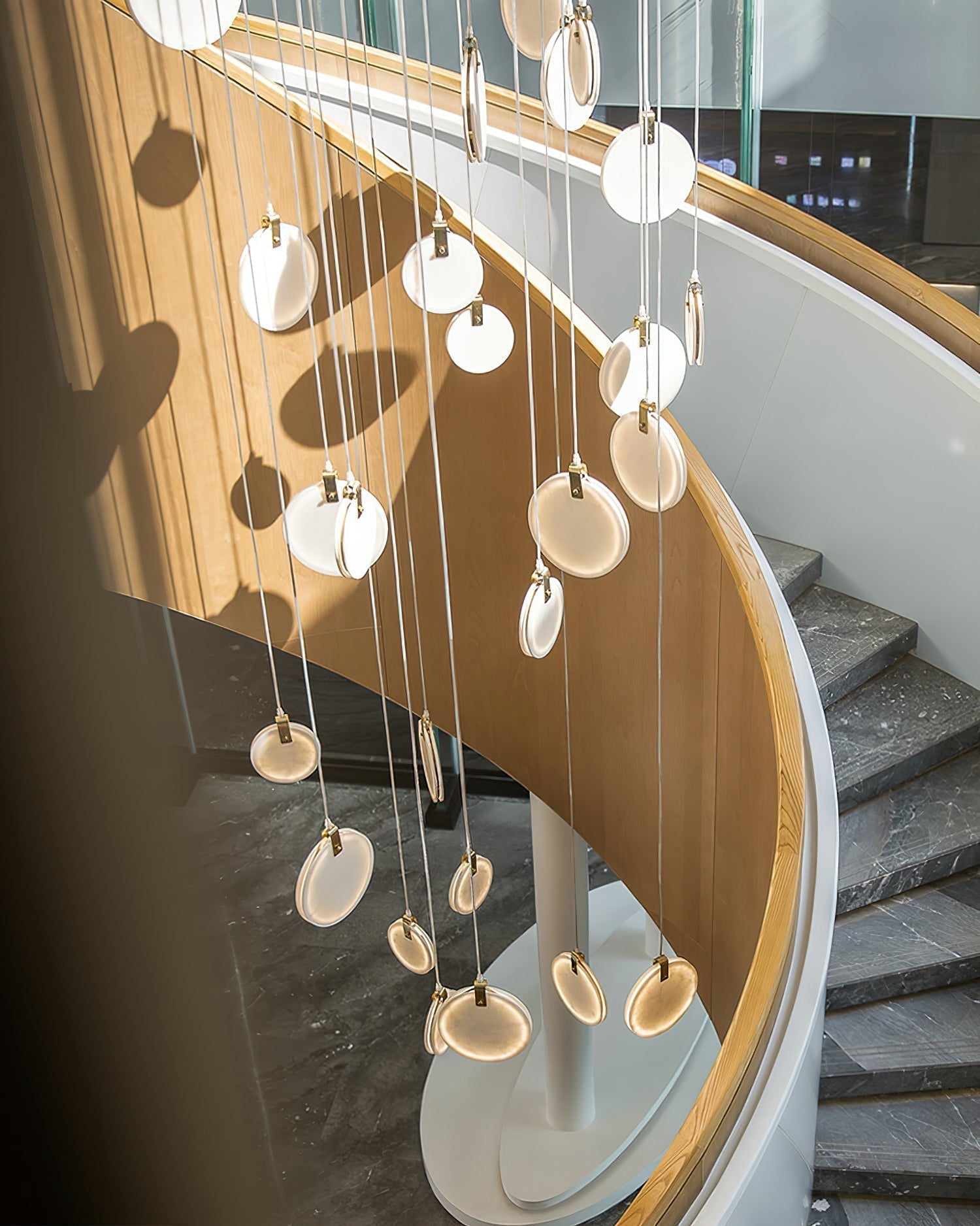 Utalionis Modern Minimalist Brass Alabaster Pendant Light - Lamp Copper