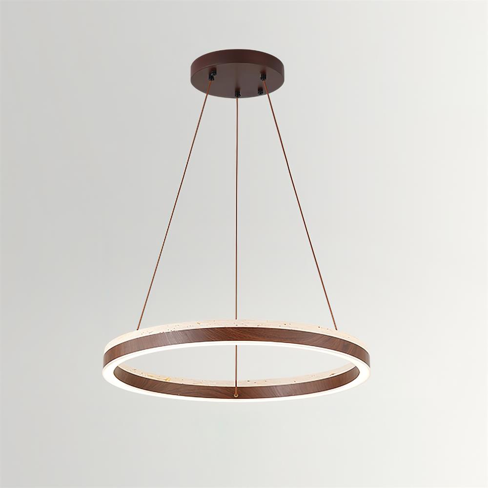 Ritta Chandelier Travertine Geometry Ring - Letslighting