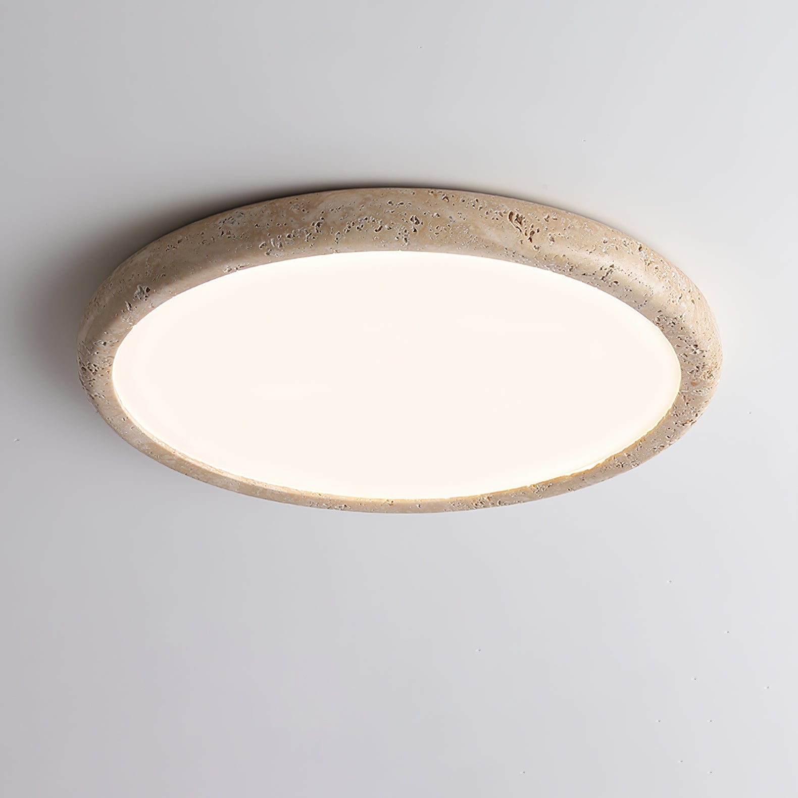 Aurrina Ring Frame Travertine Ceiling Light - Neutralighting