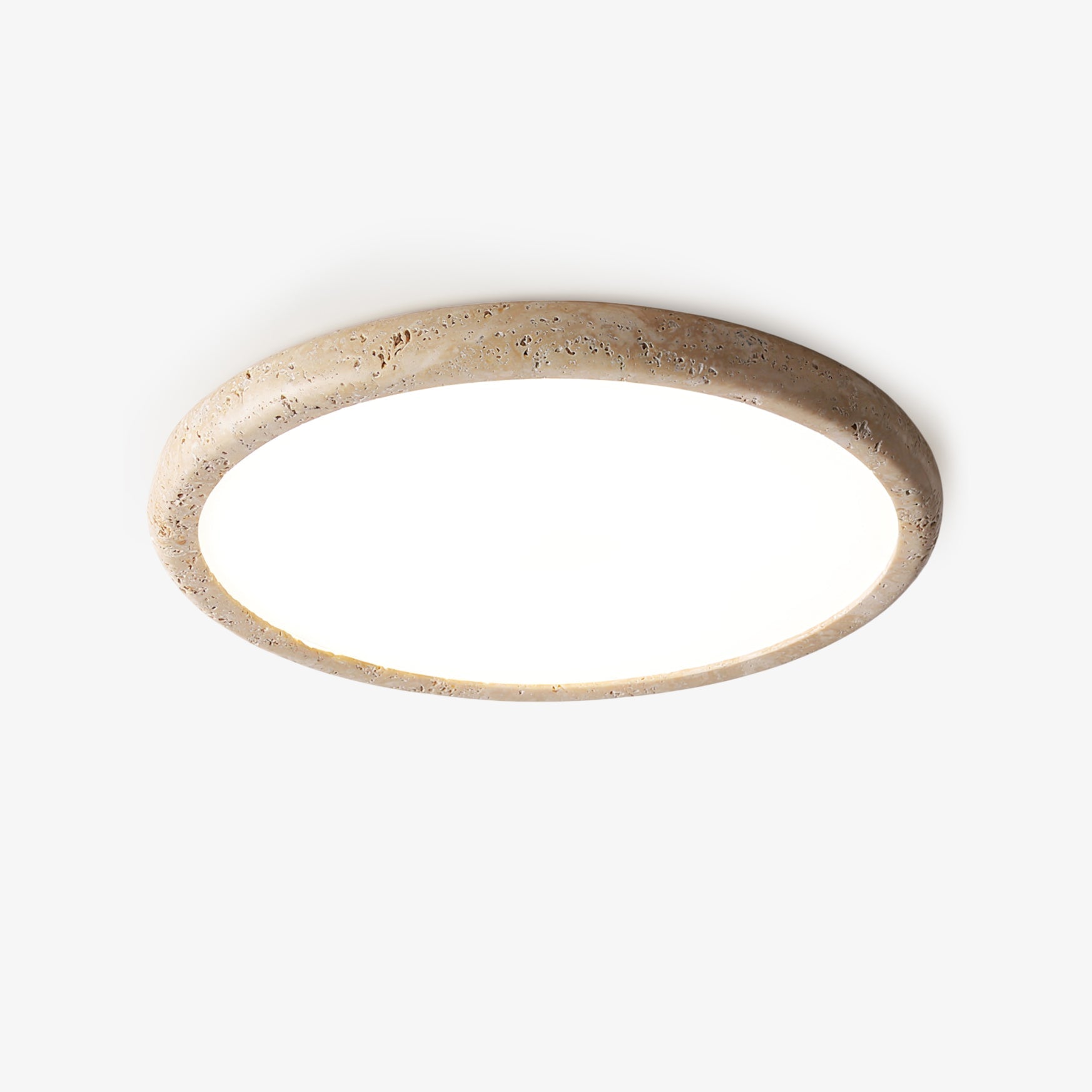 Aurrina Ring Frame Travertine Ceiling Light - Neutralighting