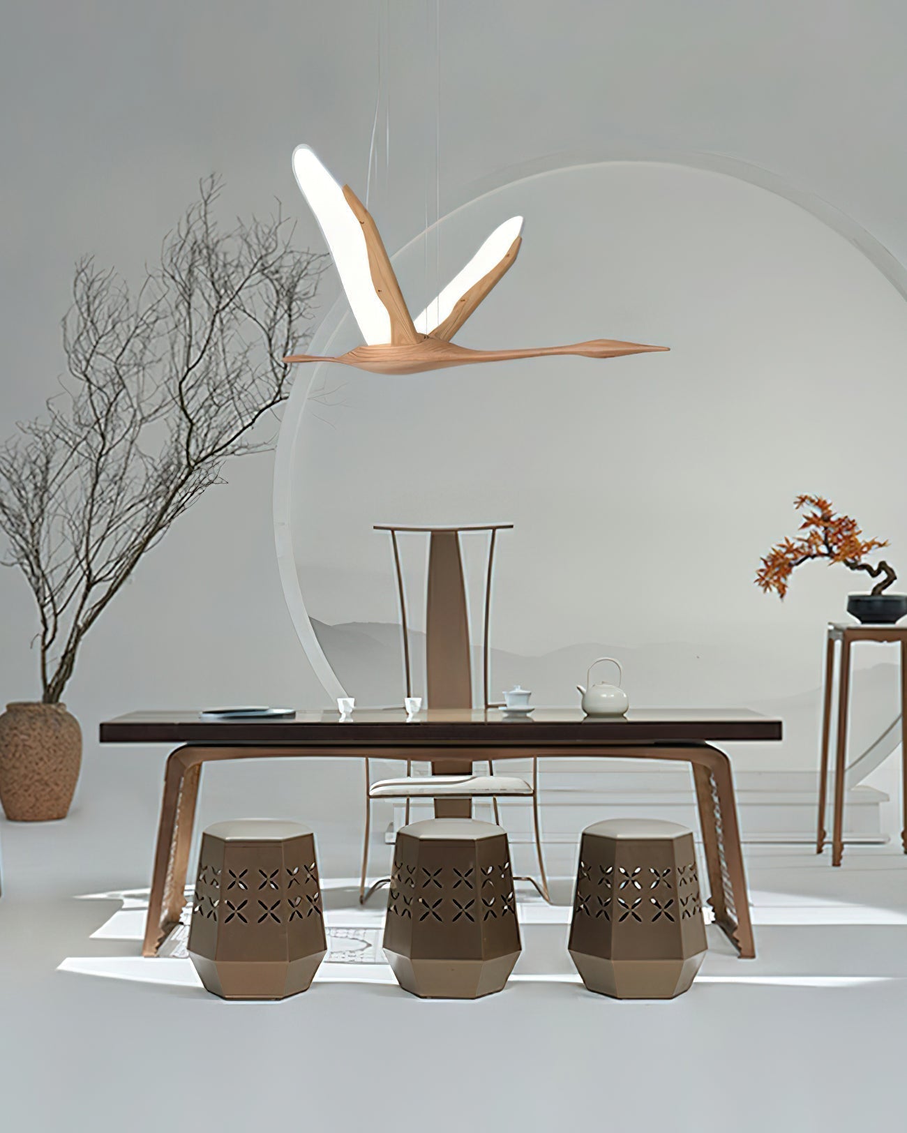 Solitude Crane Pendant Lamp - Blowlighting