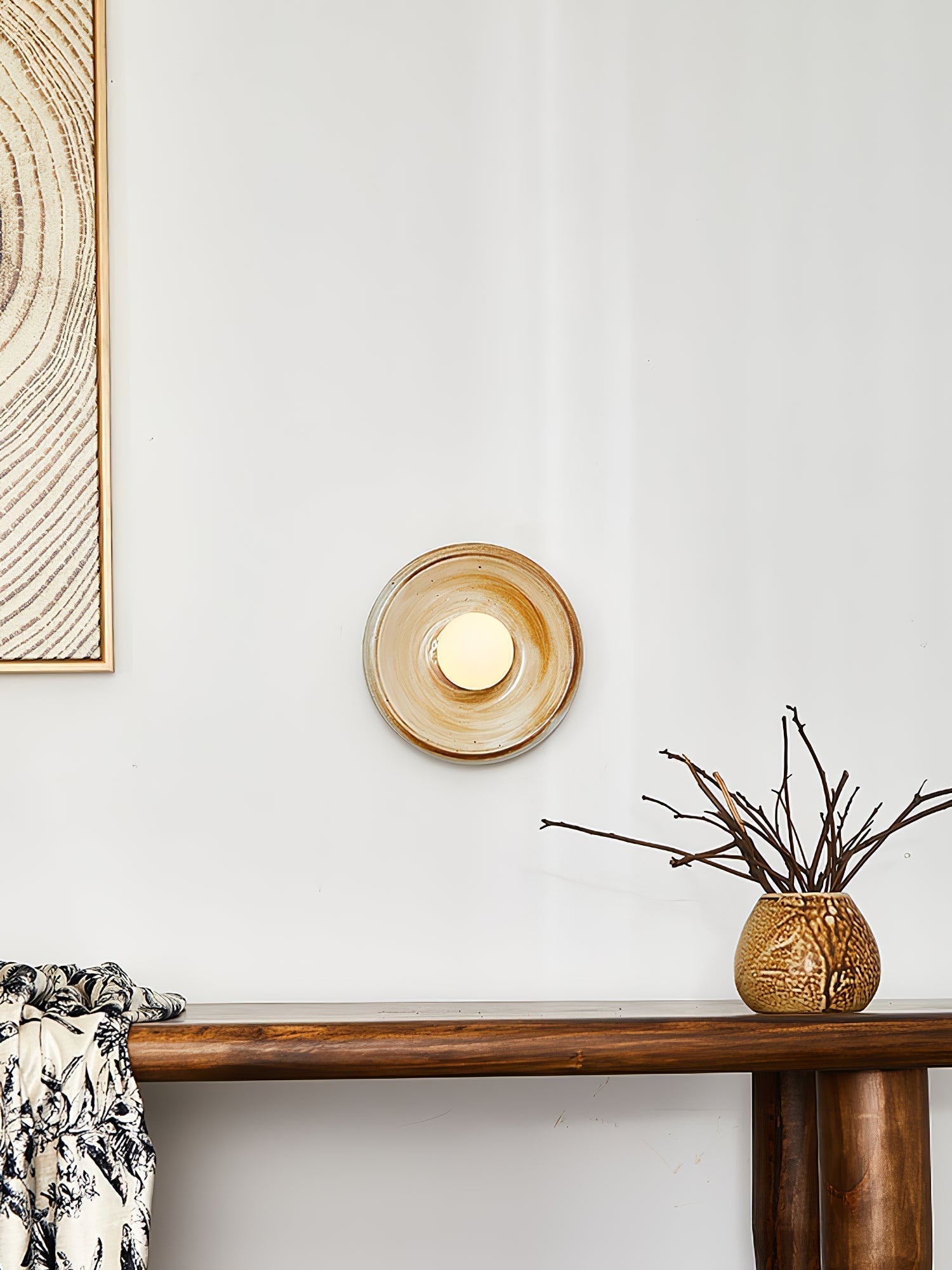 Solace Rustic Marble Wall Lamp - Blowlighting