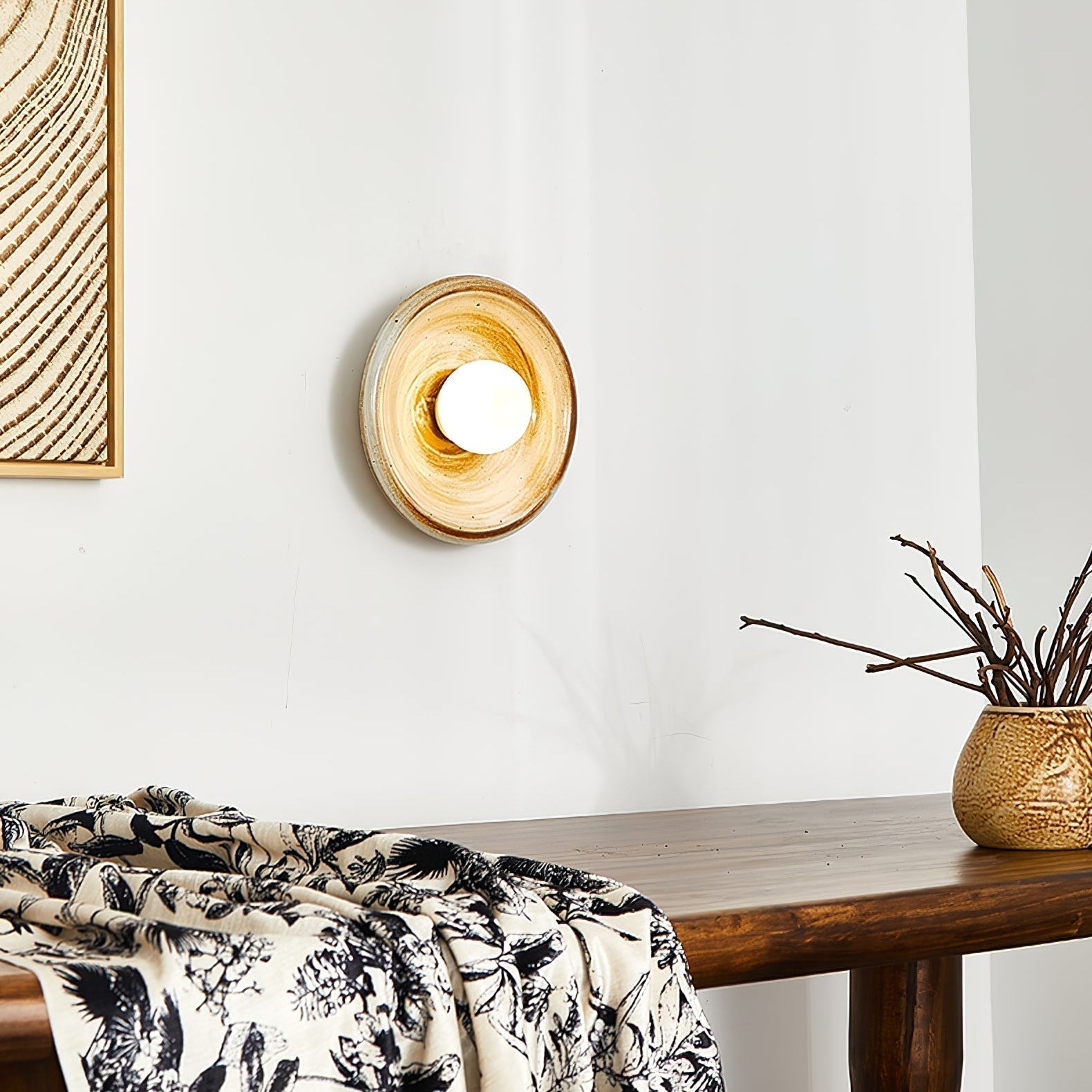 Solace Rustic Marble Wall Lamp - Blowlighting