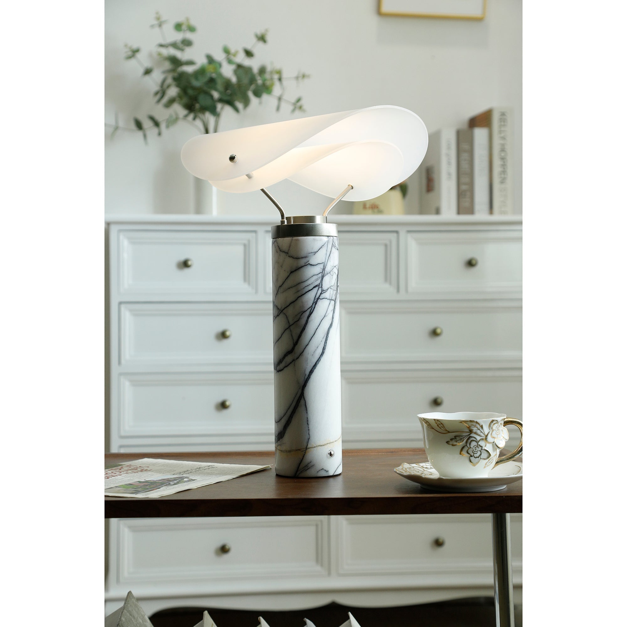 Sompex Marble Table Lamp - Lamp Copper