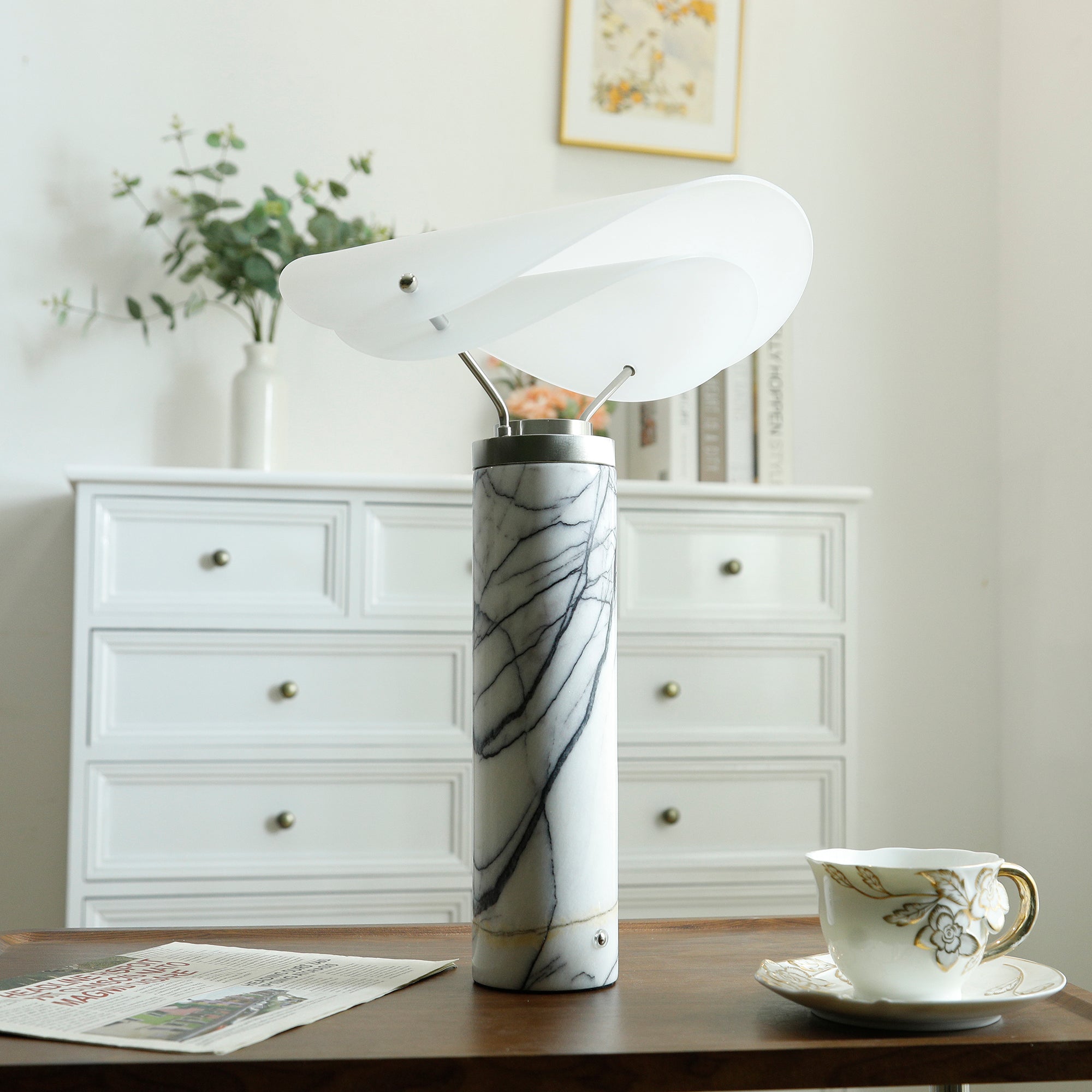 Sompex Marble Table Lamp - Lamp Copper