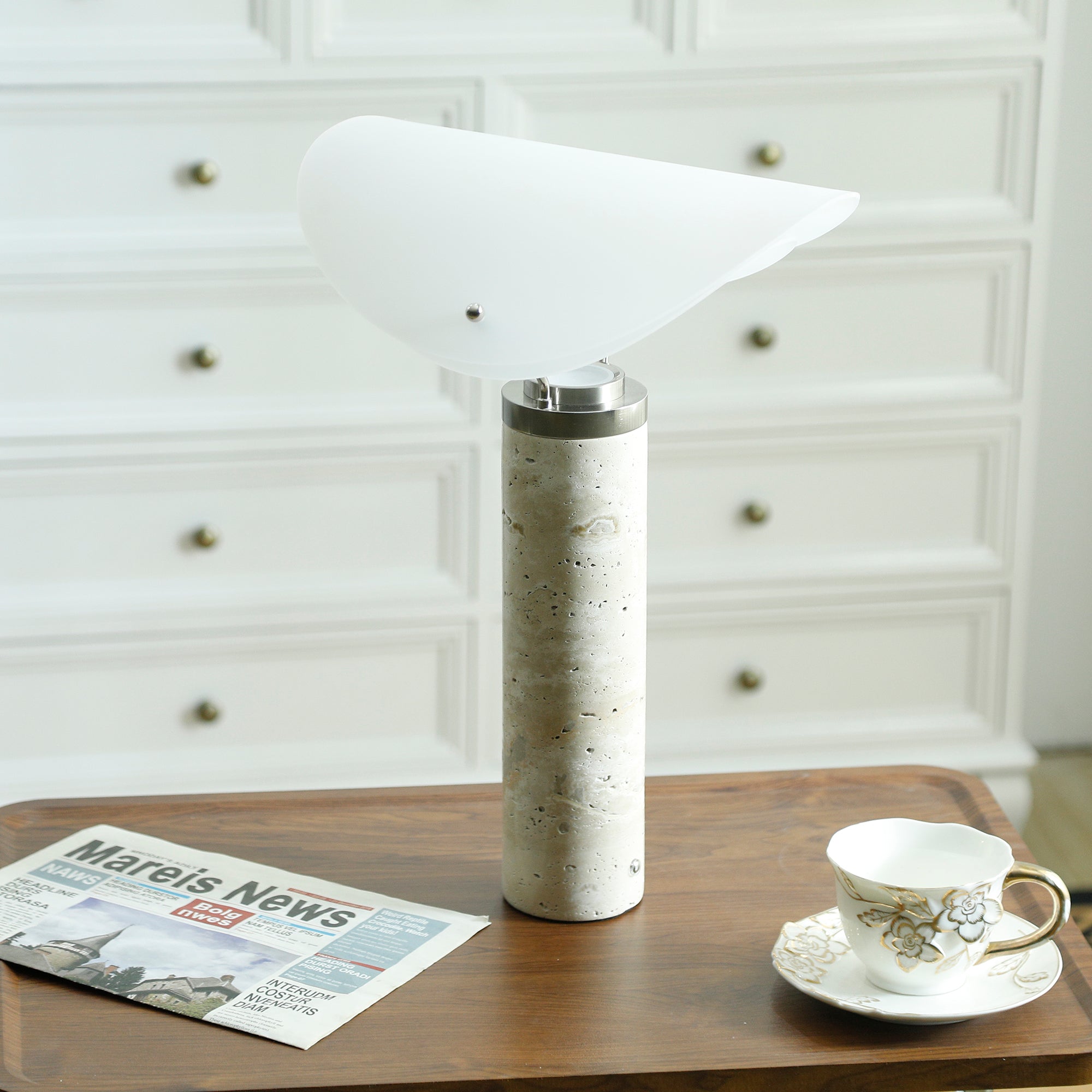 Sompex Marble Table Lamp - Lamp Copper