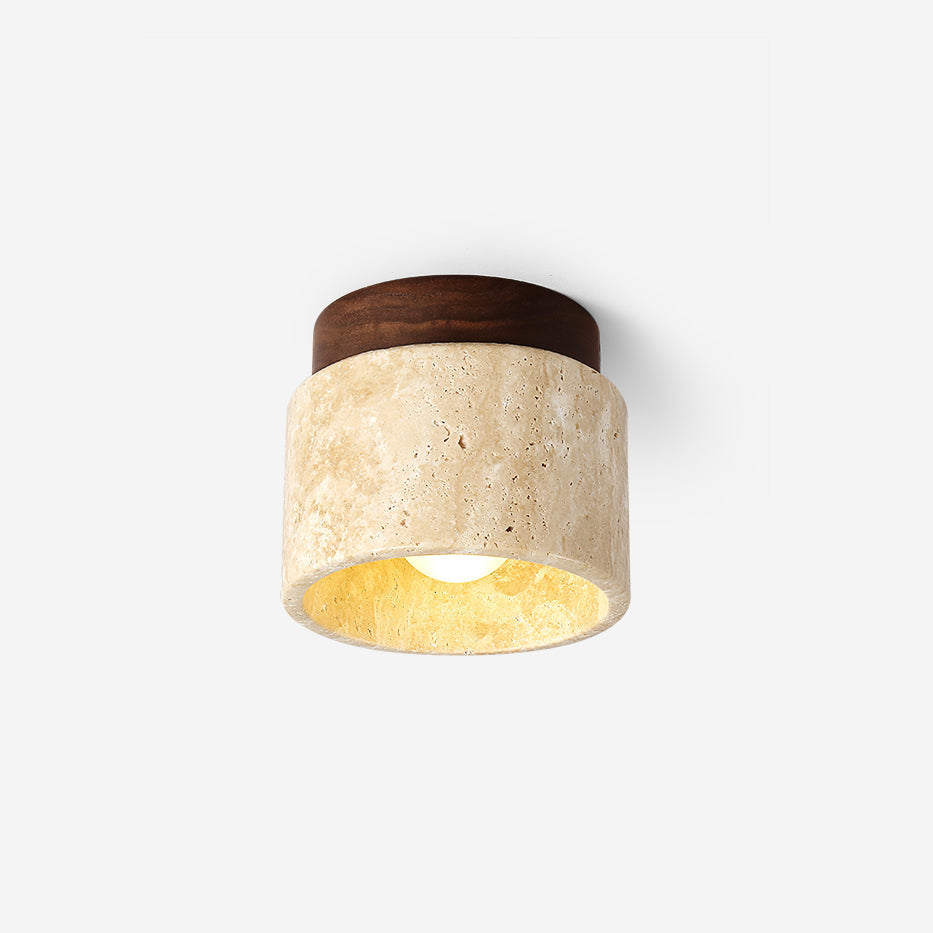 Ritta Stone Travertine Ceiling Light - Letslighting
