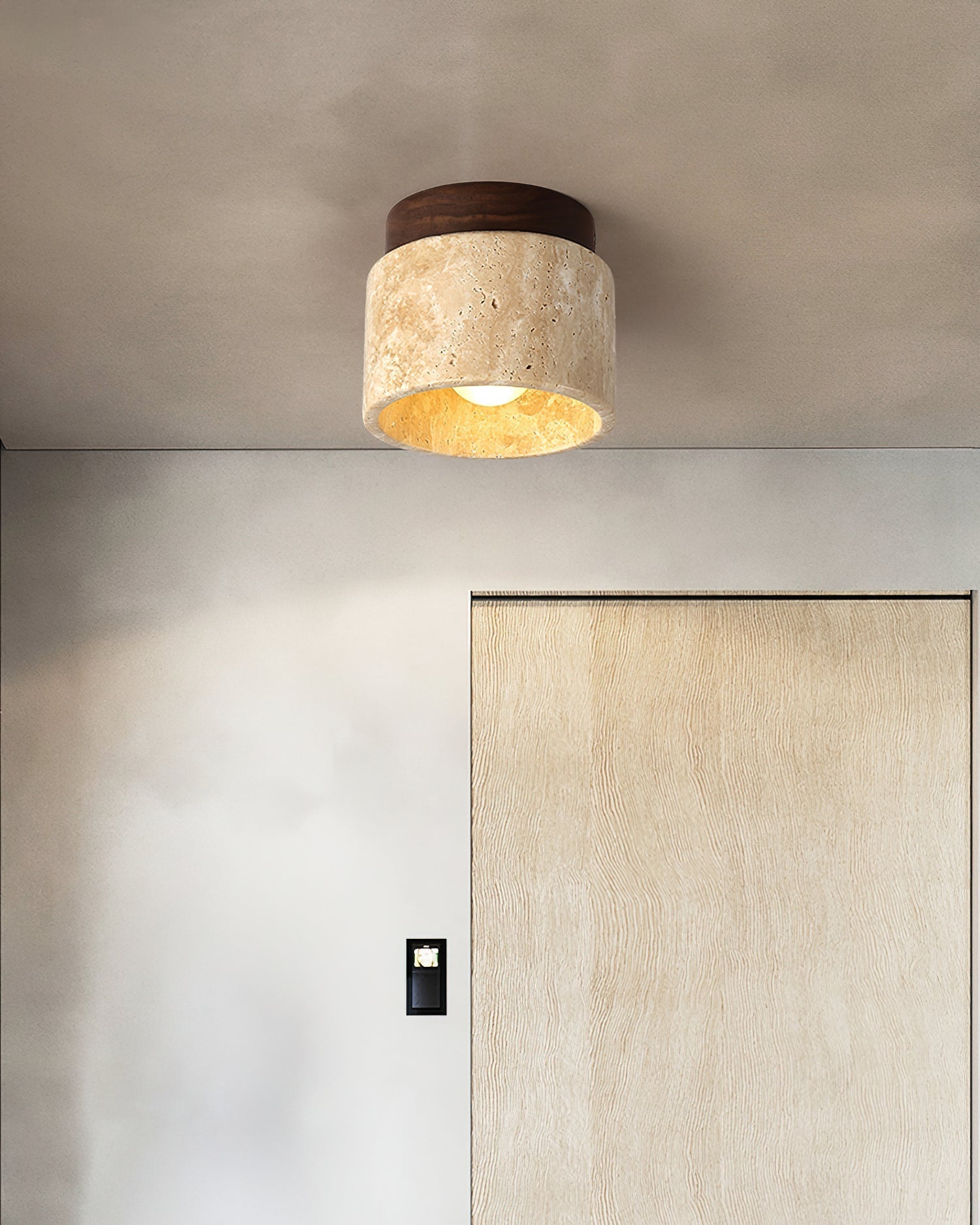 Ritta Stone Travertine Ceiling Light - Letslighting