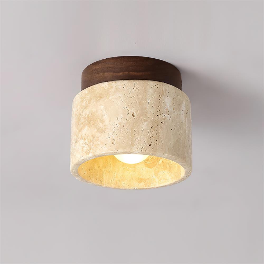 Ritta Stone Travertine Ceiling Light - Letslighting