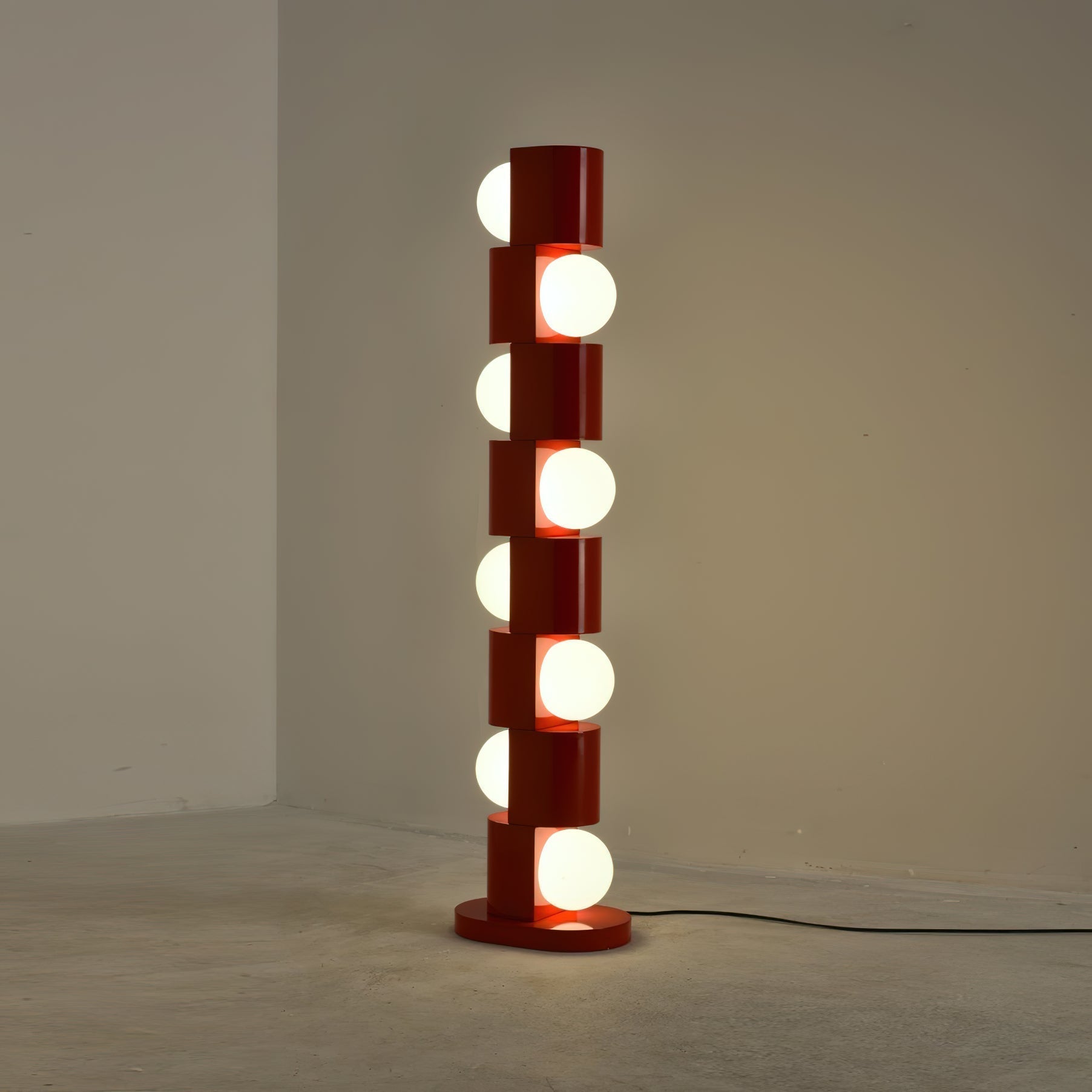 Space Age Totem Floor Lamp - Lamp Copper