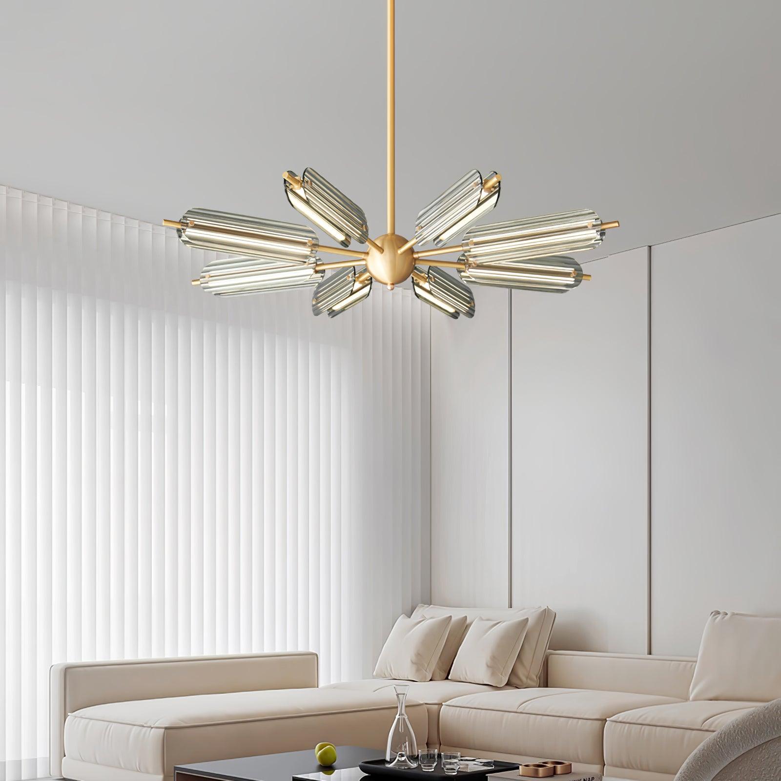 Sputnik Brass Chandelier - Blowlighting
