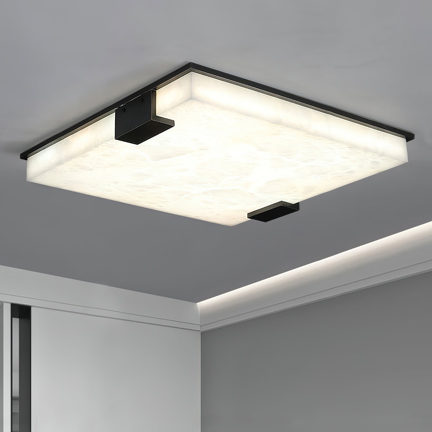 Otalyra Minimalist Alabaster Ceiling Light - Neutralighting